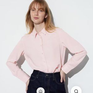 Uniqlo Rayon Long-Sleeve Blouse XS